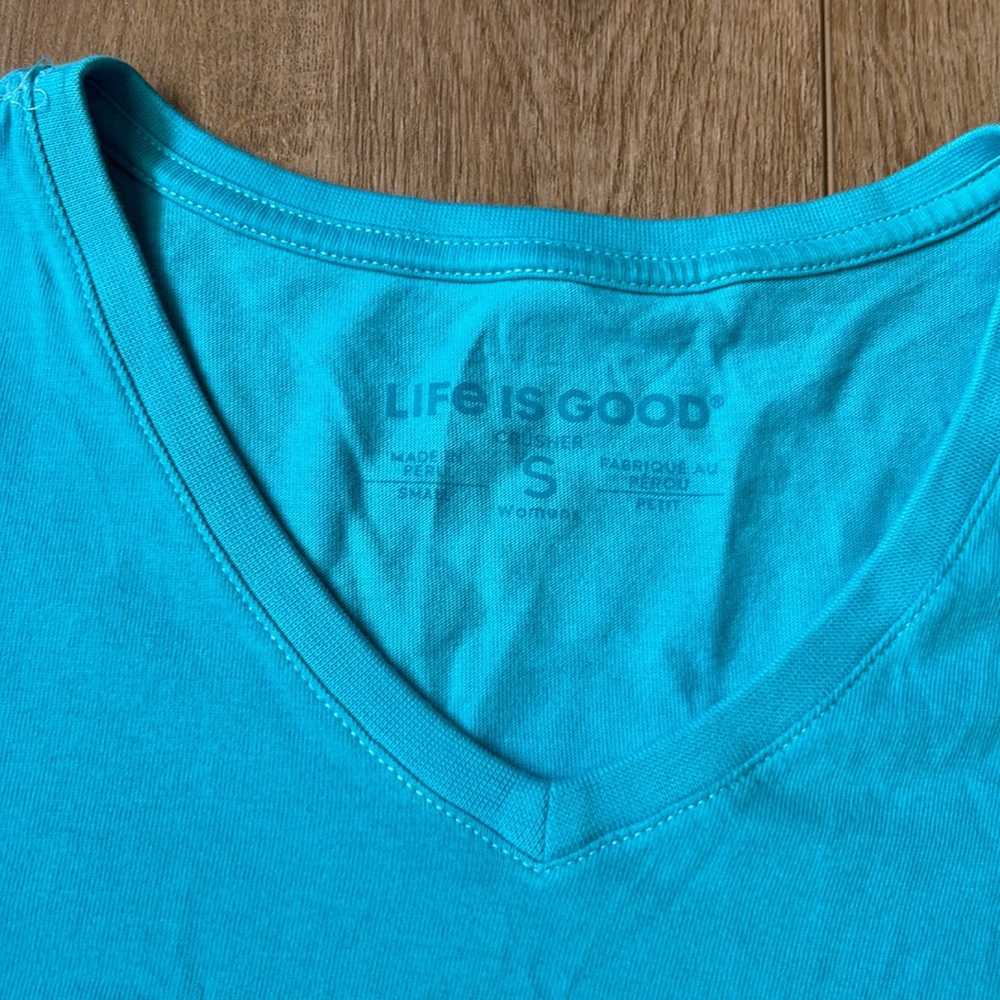 Life is good crusher short sleeve v neck daisy tee small - Picture 3 of 5